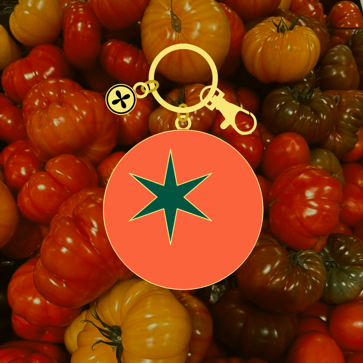 Tomato Enamel Keychain & Bag Charm Preorder