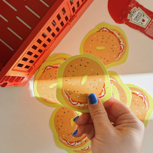 Lox Bagel Vinyl Sticker