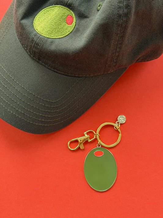 Olive Enamel Keychain & Bag Charm