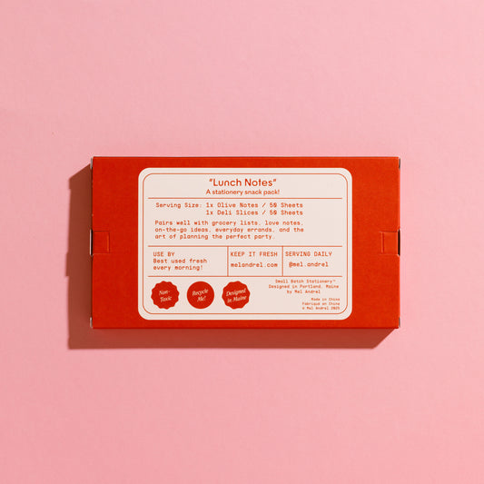Lunch Notes - Deli + Olive Sticky Note 2 Pack