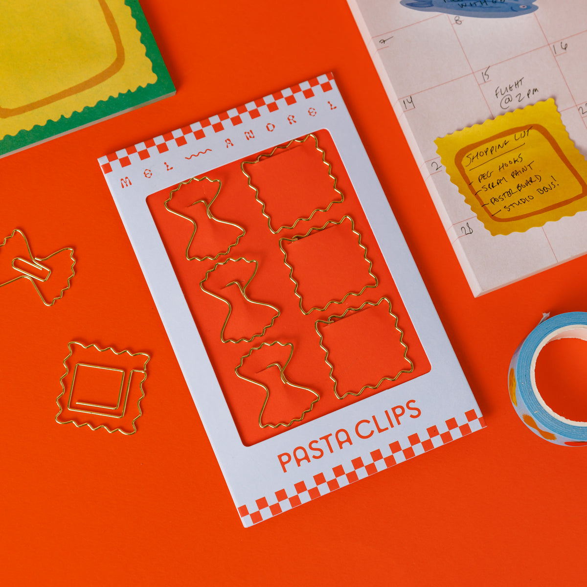Pasta Paper Clips - Ravioli + Farfalle Preorder