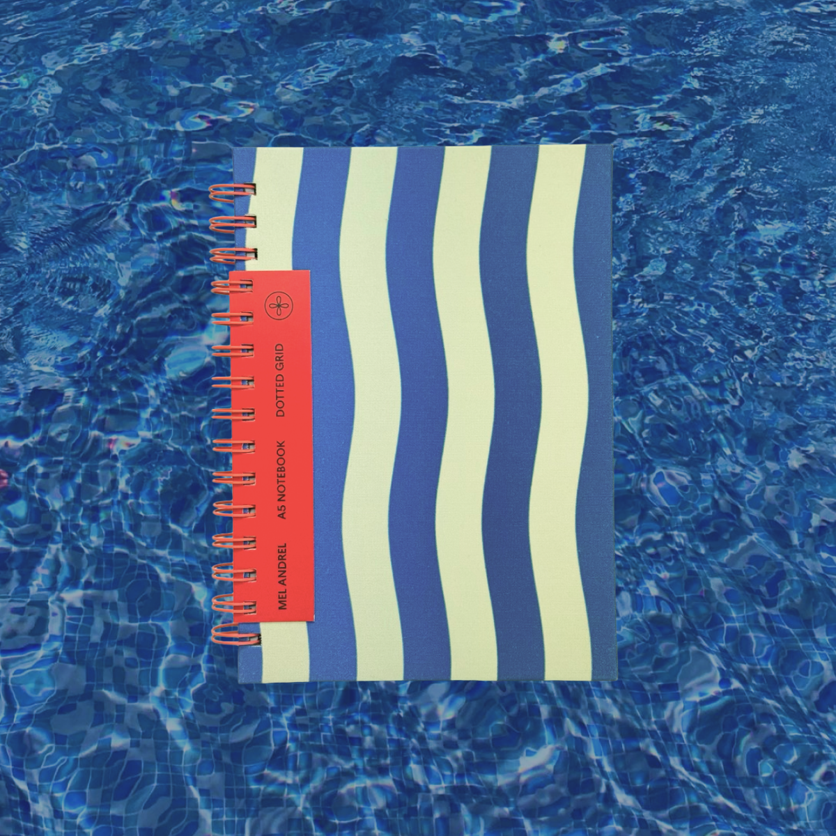 Mediterranean Stripes A5 Dot Grid Notebook