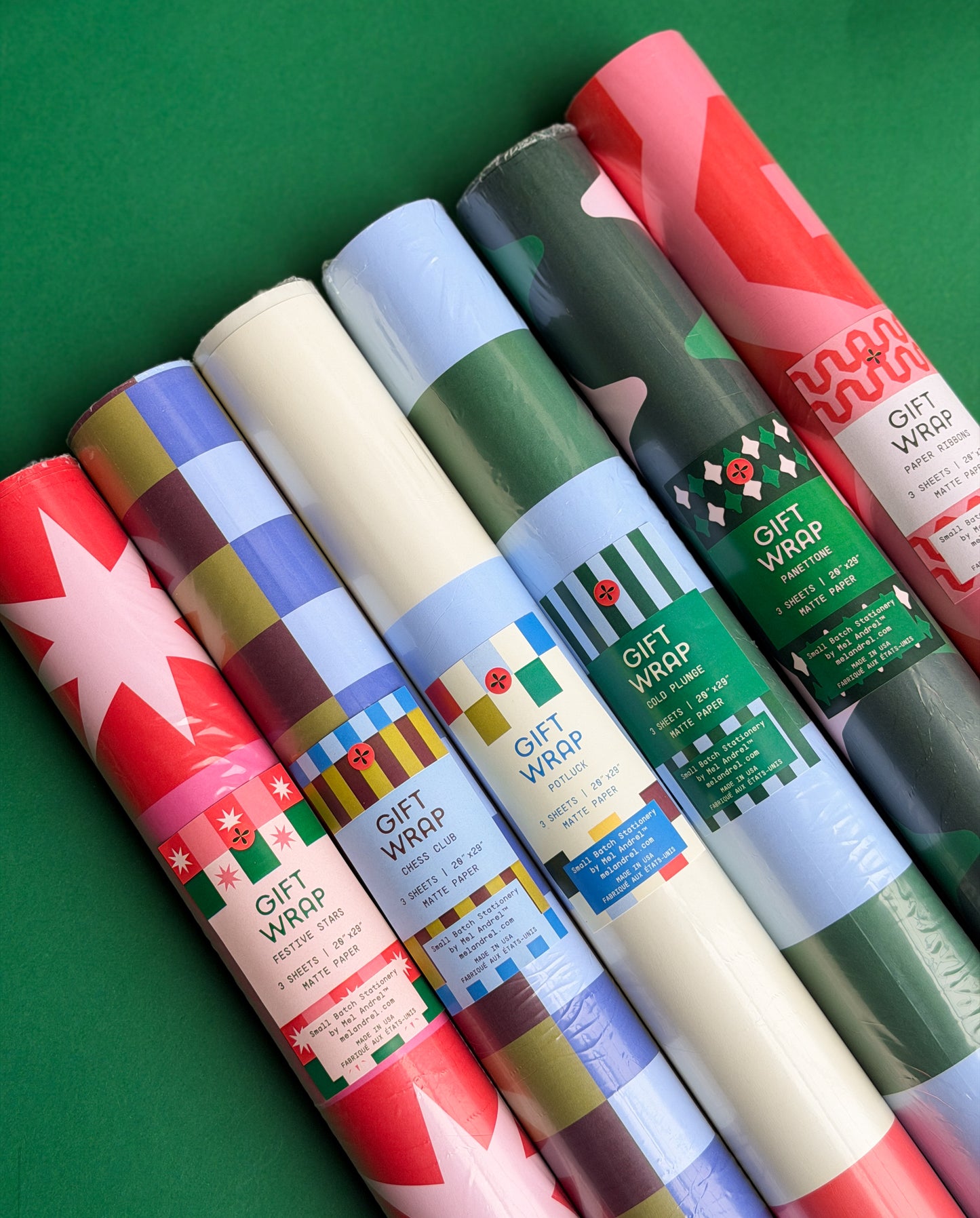 Panettone Wrapping Paper- Roll of 3 Sheets