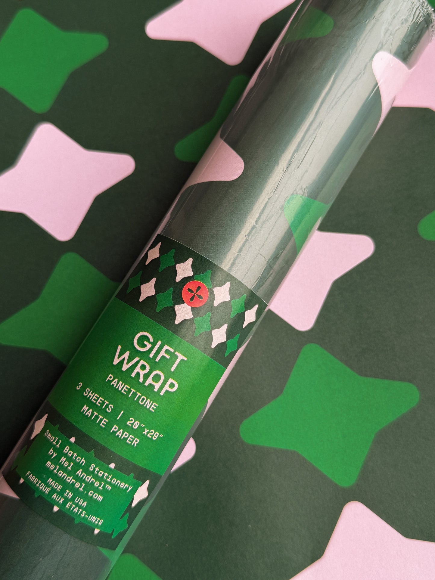 Panettone Wrapping Paper- Roll of 3 Sheets