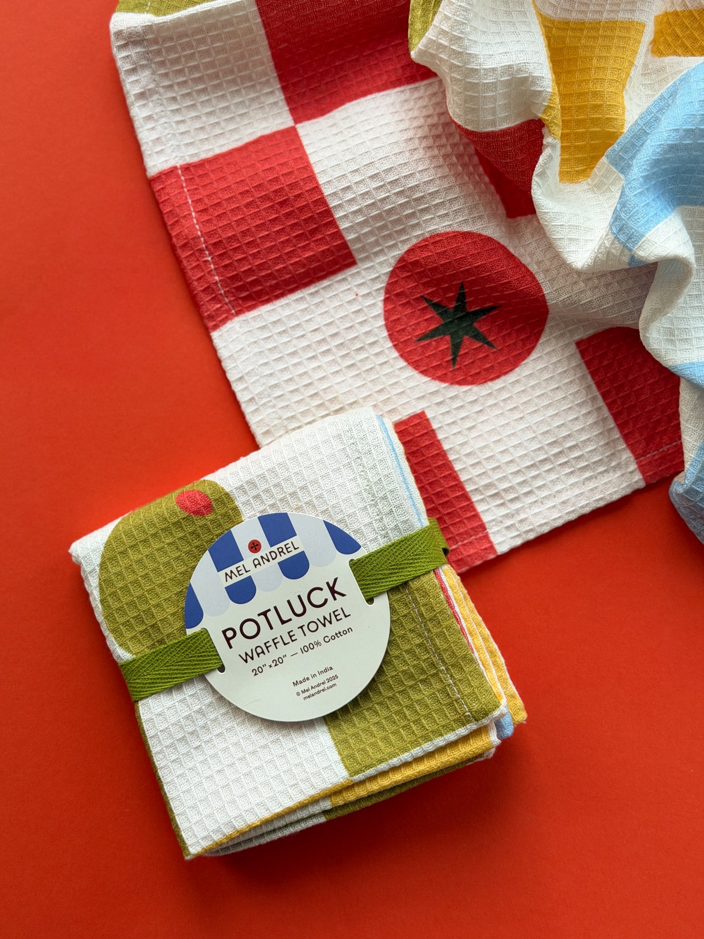 Waffle Tea Towel - Potluck