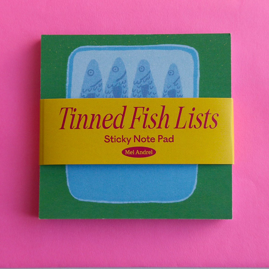 Tinned Fish Lists Sticky Notes