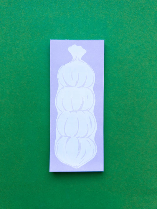 Garlic Memo Pad - Grocery List Notepad