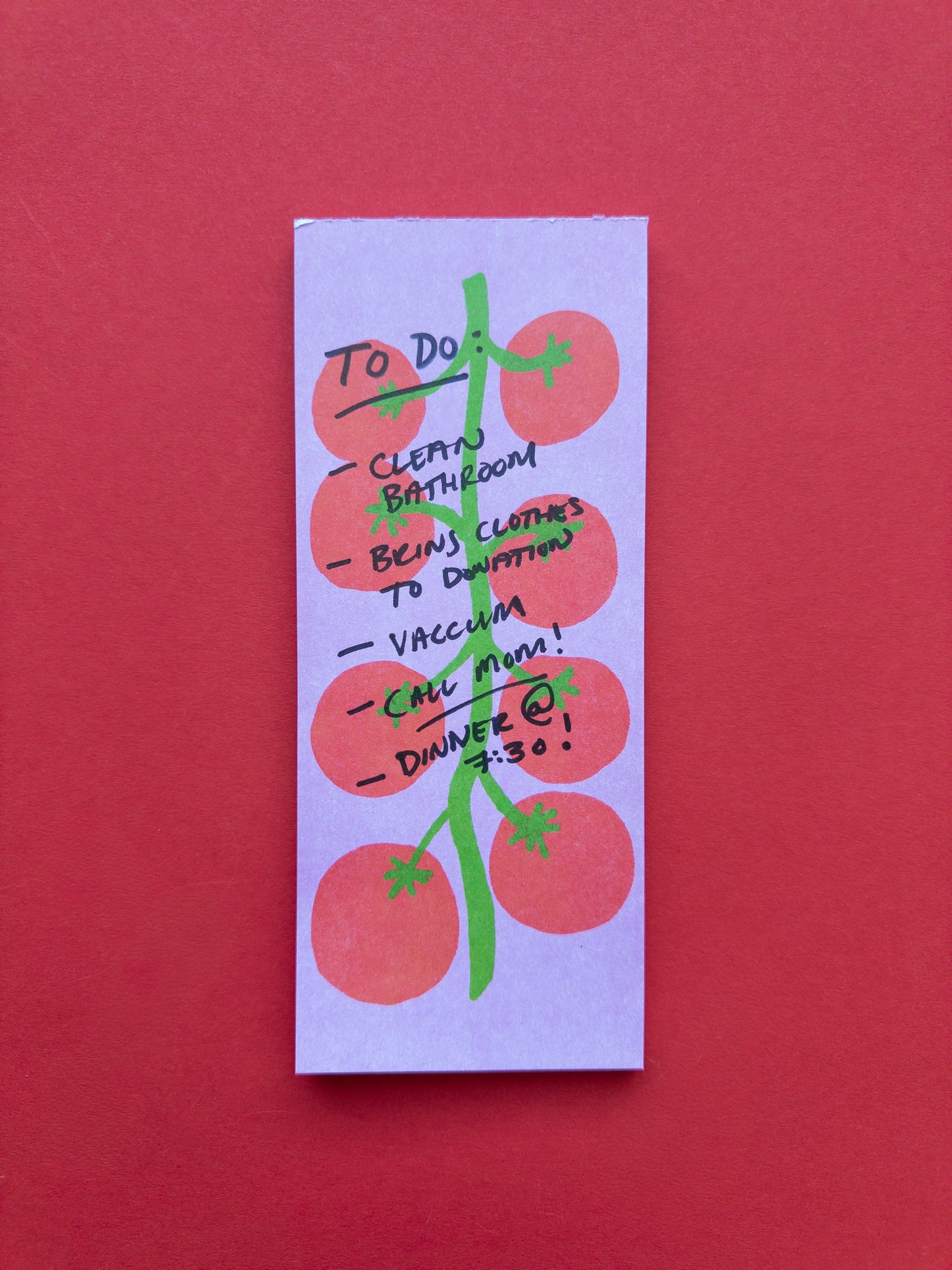 On The Vine Tomato Memo Pad - Grocery List Notepad