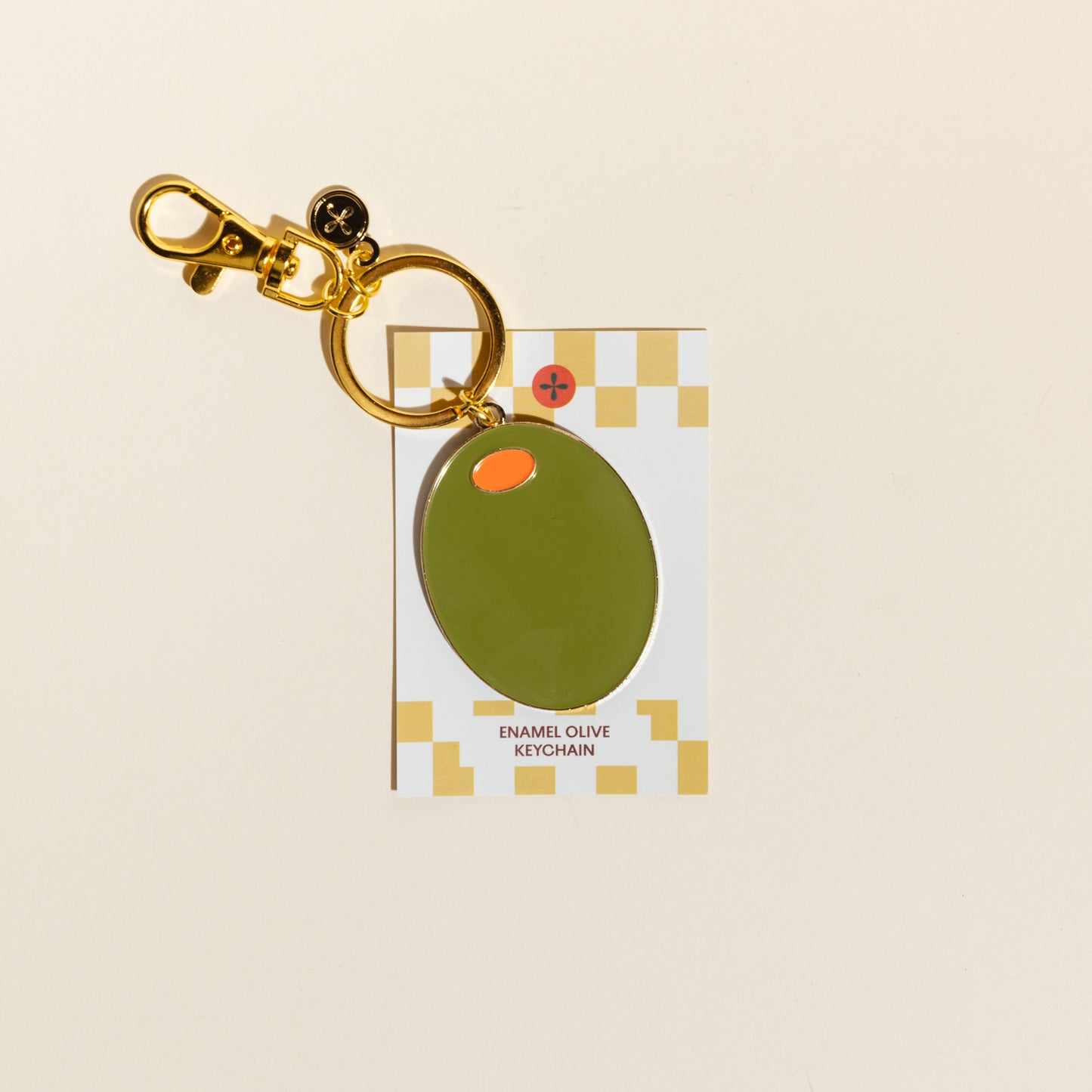 Olive Enamel Keychain & Bag Charm