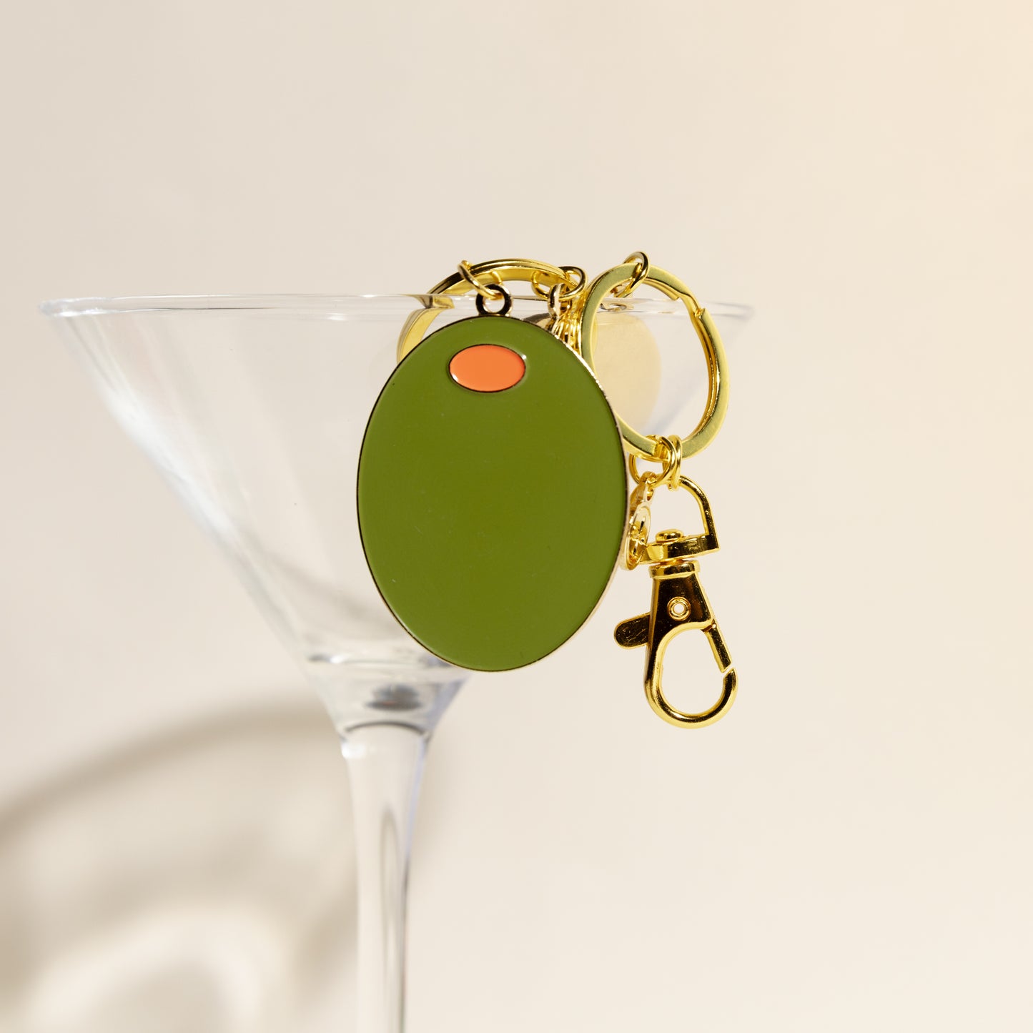 Olive Enamel Keychain & Bag Charm