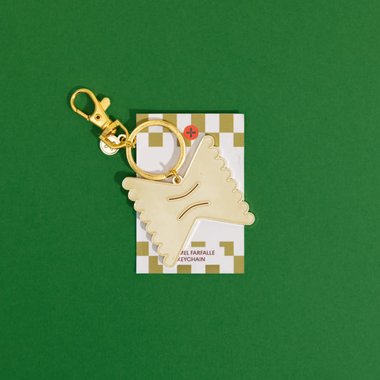 Farfalle Pasta Enamel Keychain & Bag Charm