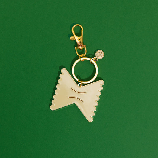 Farfalle Pasta Enamel Keychain & Bag Charm