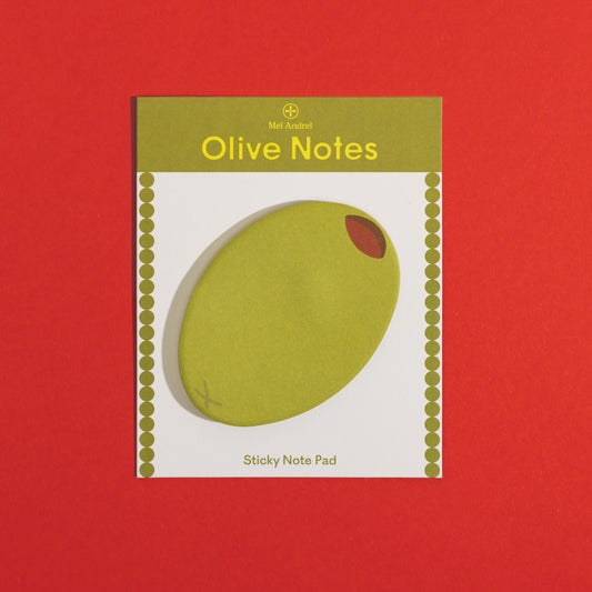 Olive Die-cut Sticky Notes