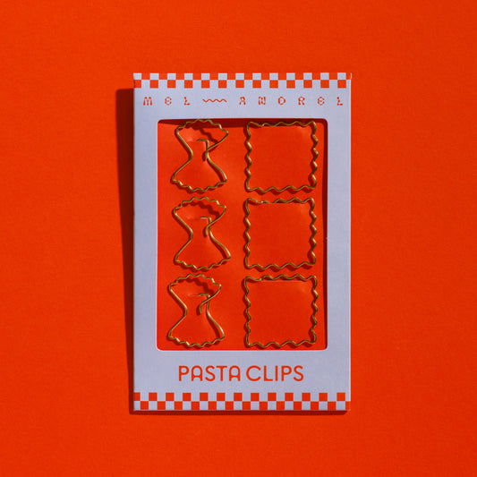Pasta Paper Clips - Ravioli + Farfalle Preorder