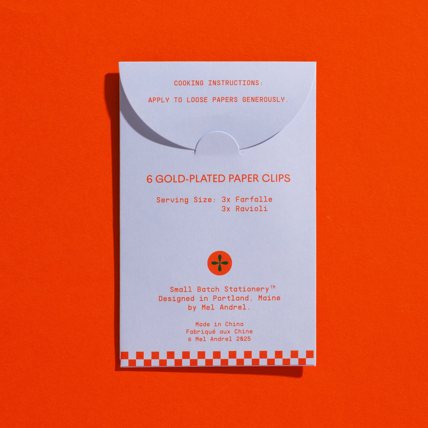 Pasta Paper Clips - Ravioli + Farfalle Preorder