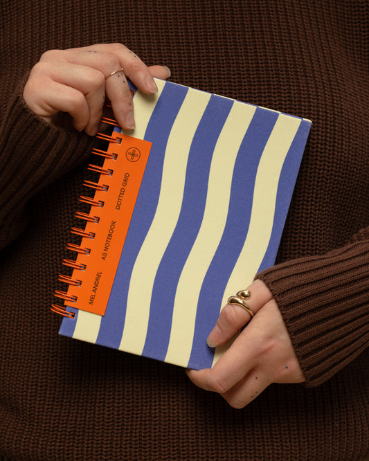 Mediterranean Stripes A5 Dot Grid Notebook