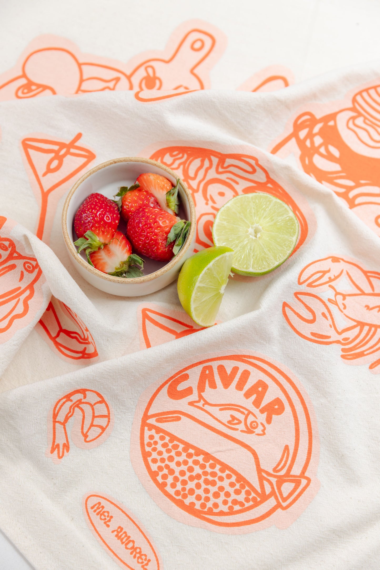 Seven Fishes Tea Towel - Gumdrop